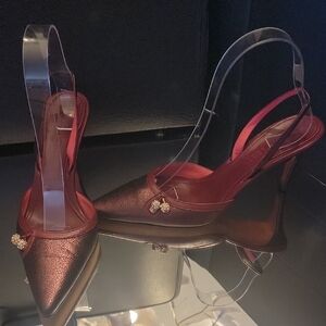Elegant Burgundy Slingback Heels